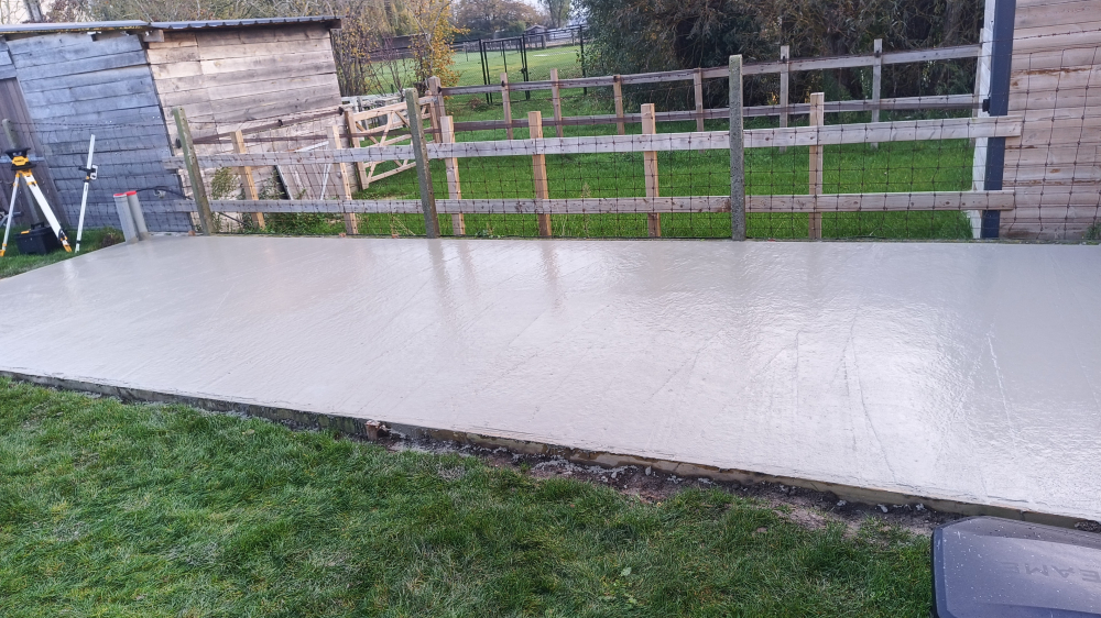 vloerplaat voor tuinhuis